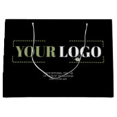 ビジネスロゴおよびオプションのカスタム文字プロモーション ラージペーパーバッグ (正面)