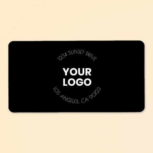 ビジネスロゴおよびカスタム文字 |黒と白 ラベル