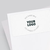 ビジネスロゴおよびカスタム文字 |黒と白 ラベル