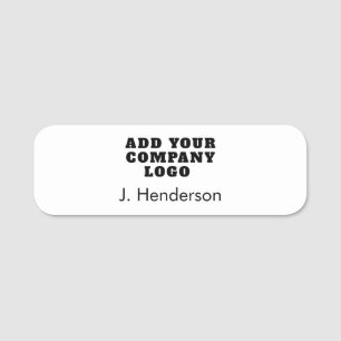 ビジネスロゴおよびシンプル業務モダン職員 名札