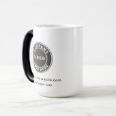 ビジネスロゴおよびスローガンカスタム会社スタッフ モーフィングマグカップ (正面左)