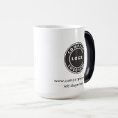 ビジネスロゴおよびスローガンカスタム会社スタッフ モーフィングマグカップ (正面右)
