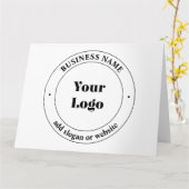 ビジネスロゴおよびプロモーション文字 |白 カード (黄色い花)