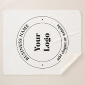 ビジネスロゴおよびプロモーション文字 |白 シェルパブランケット (正面(横))