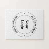 ビジネスロゴおよびプロモーション文字 |白 ジグソーパズル (横)