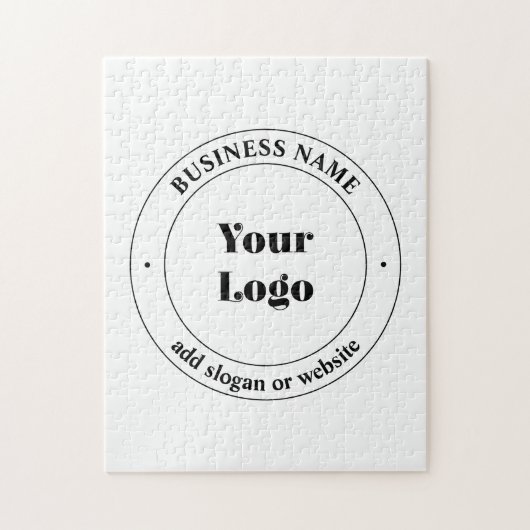 ビジネスロゴおよびプロモーション文字 |白 ジグソーパズル (縦)