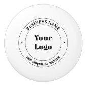 ビジネスロゴおよびプロモーション文字 |白 セラミックノブ (正面)