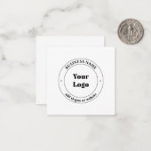 ビジネスロゴおよびプロモーション文字 |白 ノートカード (正面/裏面インサイチュ)