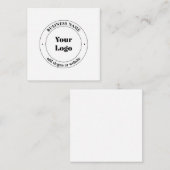 ビジネスロゴおよびプロモーション文字 |白 ノートカード (正面/裏面)