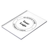 ビジネスロゴおよびプロモーション文字 |白 ノートブック (左側)