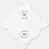 ビジネスロゴおよびプロモーション文字 |白 フェイバーボックス (見開き)