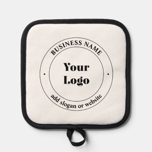 ビジネスロゴおよびプロモーション文字 |白 鍋敷き (正面)