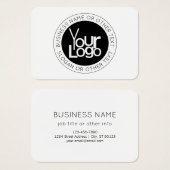 ビジネスロゴおよびモダン編集可能シンプル文字 (正面&裏面)