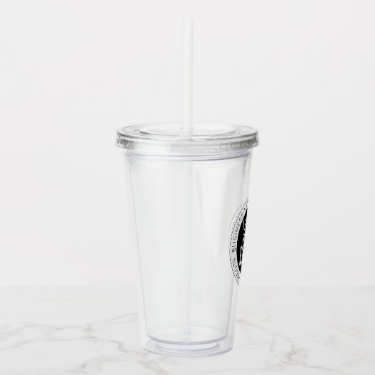 ビジネスロゴおよびモダン編集可能シンプル文字 アクリルタンブラー (右)