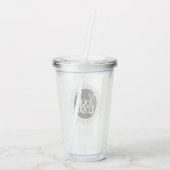 ビジネスロゴおよびモダン編集可能シンプル文字 アクリルタンブラー (裏面)