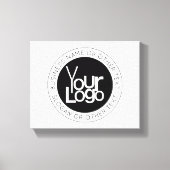 ビジネスロゴおよびモダン編集可能シンプル文字 キャンバスプリント (正面)