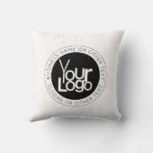 ビジネスロゴおよびモダン編集可能シンプル文字 クッション (裏面)