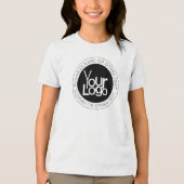 ビジネスロゴおよびモダン編集可能シンプル文字 トライブレンドＴシャツ (正面)