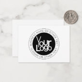 ビジネスロゴおよびモダン編集可能シンプル文字 ノートカード (正面/裏面インサイチュ)