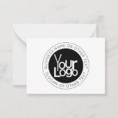 ビジネスロゴおよびモダン編集可能シンプル文字 ノートカード (正面)