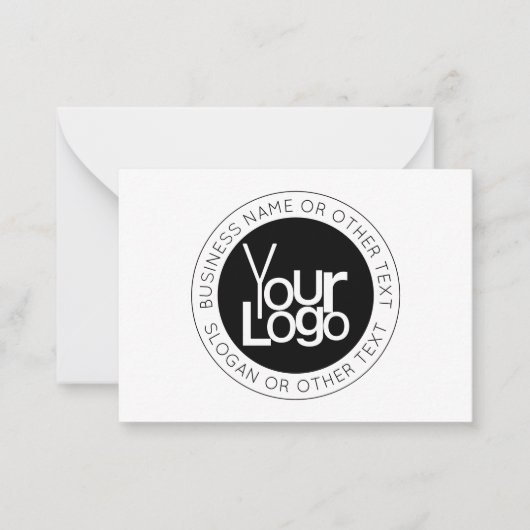 ビジネスロゴおよびモダン編集可能シンプル文字 ノートカード (正面)