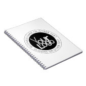 ビジネスロゴおよびモダン編集可能シンプル文字 ノートブック (右側)