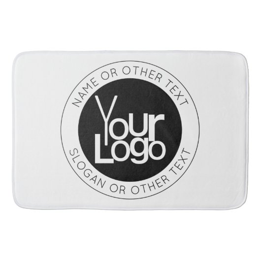 ビジネスロゴおよびモダン編集可能シンプル文字 バスマット (正面)