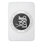 ビジネスロゴおよびモダン編集可能シンプル文字 バスマット (正面縦)