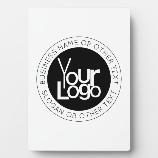 ビジネスロゴおよびモダン編集可能シンプル文字 フォトプラーク (正面)