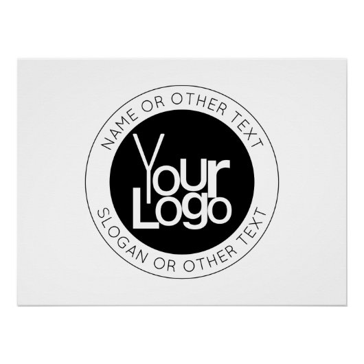 ビジネスロゴおよびモダン編集可能シンプル文字 ポスター (正面)