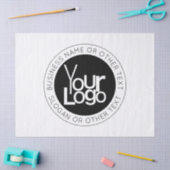 ビジネスロゴおよびモダン編集可能シンプル文字 薄葉紙 (クラフト)