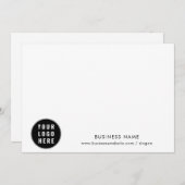 ビジネスロゴおよび会社のカスタムクライアント サンキューカード (正面/裏面)