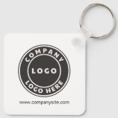 ビジネスロゴおよび会社のWebサイトの従業員 キーホルダー (裏面)