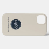 ビジネスロゴおよび会社のWebサイトアドレスカスタムG Case-Mate iPhoneケース (裏面 (横))