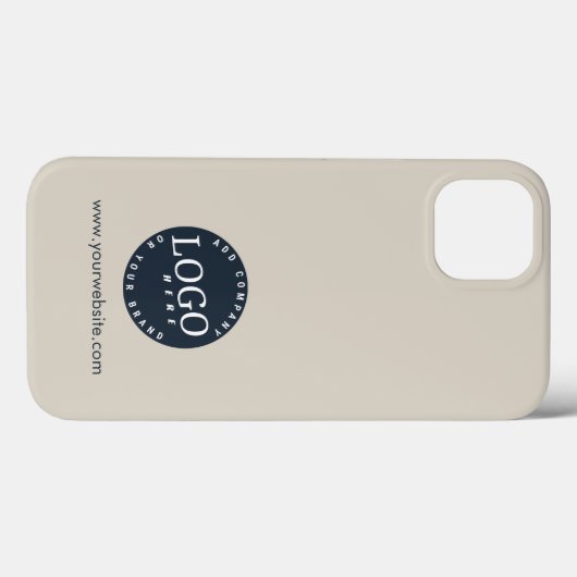 ビジネスロゴおよび会社のWebサイトアドレスカスタムG Case-Mate iPhoneケース (裏面 (横))