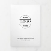 ビジネスロゴおよび文字モダン3折パンフレット 三つ折りカード (カバー)