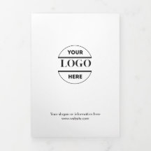 ビジネスロゴおよび文字モダン3折パンフレット