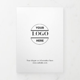 ビジネスロゴおよび文字モダン3折パンフレット 三つ折りカード