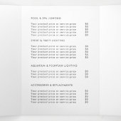 ビジネスロゴおよび文字モダン3折パンフレット 三つ折りカード (内部中)