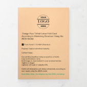 ビジネスロゴおよび文字モダン3折パンフレット 三つ折りカード (カバー)