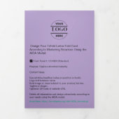 ビジネスロゴおよび文字モダン3折パンフレット 三つ折りカード (カバー)