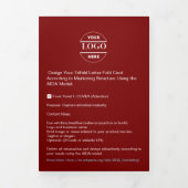 ビジネスロゴおよび文字モダン3折パンフレット 三つ折りカード (カバー)