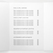 ビジネスロゴおよび文字モダン3折パンフレット 三つ折り招待状 (内部中)