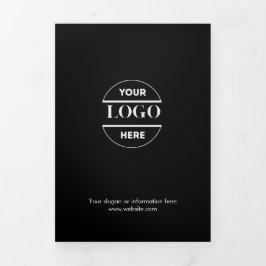 ビジネスロゴおよび文字モダン3折パンフレット 三つ折り招待状