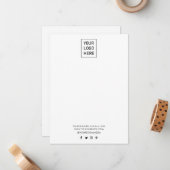 ビジネスロゴおよび文字会社ミニマルエレガントリスト ノートカード (正面/裏面インサイチュ)