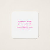 ビジネスロゴおよび編集可能な文字テンプレート | ピンク (裏面)