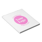 ビジネスロゴおよび編集可能な文字テンプレート | ピンク ノートパッド (アングル)