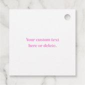 ビジネスロゴおよび編集可能な文字テンプレート | ピンク フェイバータグ (裏面)