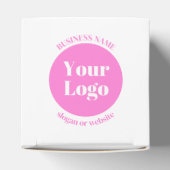 ビジネスロゴおよび編集可能な文字テンプレート | ピンク フェイバーボックス (上部)