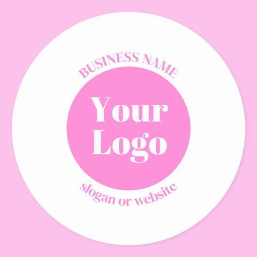 ビジネスロゴおよび編集可能な文字テンプレート | ピンク ラウンドシール